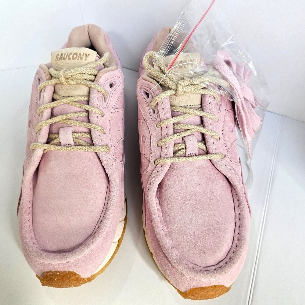 Saucony Shadow 6000 Moc Pink Gum Suede Sneakers W8 M6.5 NIB Retro - Picture 2 of 9